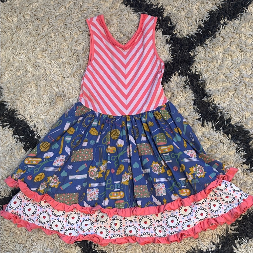 Matilda Jane Pink and Blue Patterned Dress